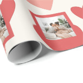 Personalized Valentine Photo Heart Wrapping Paper ラッピングペーパー (ロールコーナー)