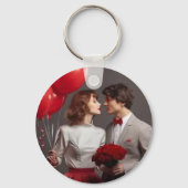 Personalized Valentine Photo Keychain | Custom  キーホルダー (正面)