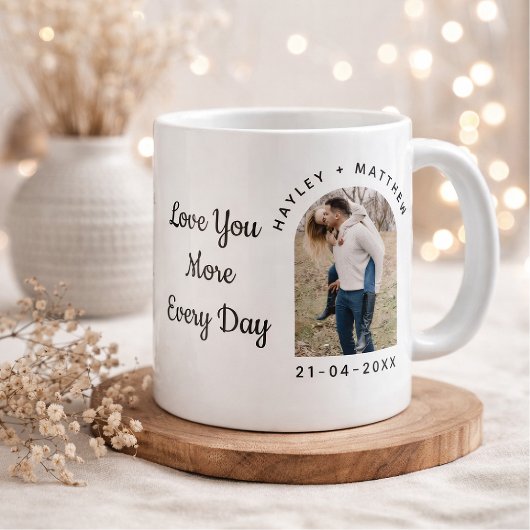 Personalized Valentine Photo Mug ジャンボコーヒーマグカップ
