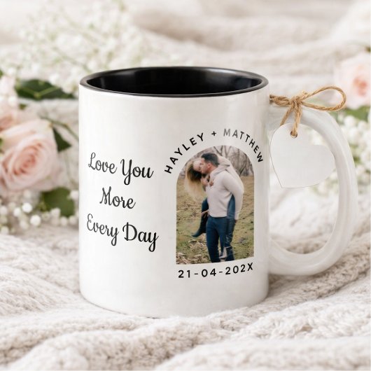 Personalized Valentine Photo Mug ツートーンマグカップ