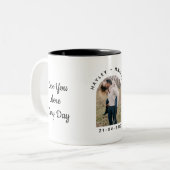 Personalized Valentine Photo Mug for Couples ツートーンマグカップ (正面左)