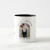 Personalized Valentine Photo Mug for Couples ツートーンマグカップ (中央)