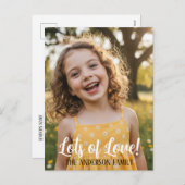 Personalized Valentine Photo Postcard シーズンポストカード (正面/裏面)