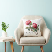 Personalized Valentine Rose Flower Pillow Cover  クッション (椅子)