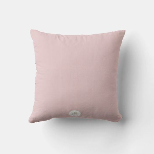 Personalized Valentine Rose Flower Pillow Cover クッション (裏面)