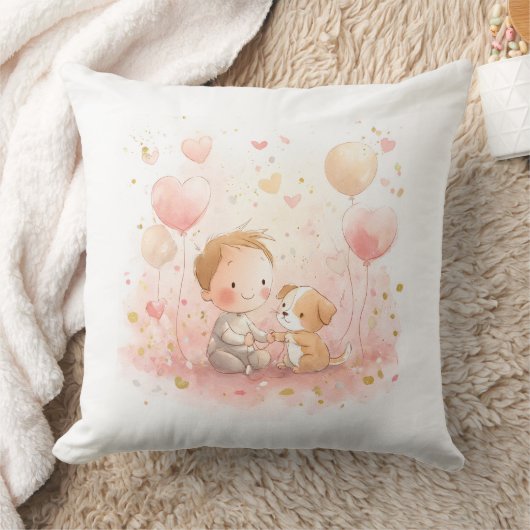 Personalized Valentine’s Baby Pillow クッション (ブランケット)