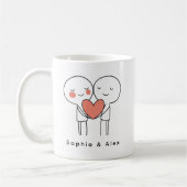 Personalized Valentine’s Couple Matching  コーヒーマグカップ (左)