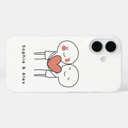 Personalized Valentine’s Couple Matching  Case-Mate iPhoneケース (裏面 (横))