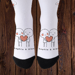 Personalized Valentine’s Couple Matching Crew Sock ソックス