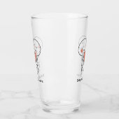 Personalized Valentine’s Couple Matching Glass Cup タンブラーグラス (左)