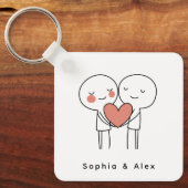 Personalized Valentine’s Couple Matching Keychain キーホルダー (正面)