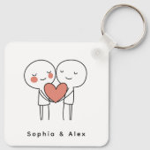 Personalized Valentine’s Couple Matching Keychain キーホルダー (裏面)