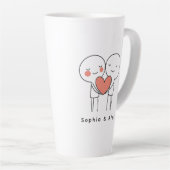 Personalized Valentine’s Couple Matching Latte Mug カフェラテマグ (右アングル)