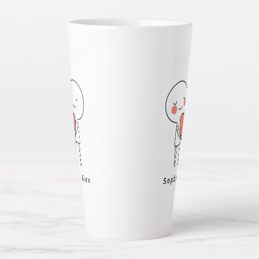 Personalized Valentine’s Couple Matching Latte Mug カフェラテマグ (正面)
