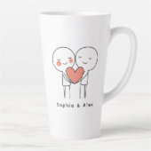 Personalized Valentine’s Couple Matching Latte Mug カフェラテマグ (右)
