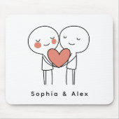 Personalized Valentine’s Couple Matching Mouse Pad マウスパッド (正面)