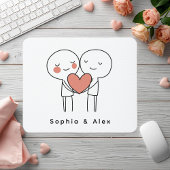 Personalized Valentine’s Couple Matching Mouse Pad マウスパッド