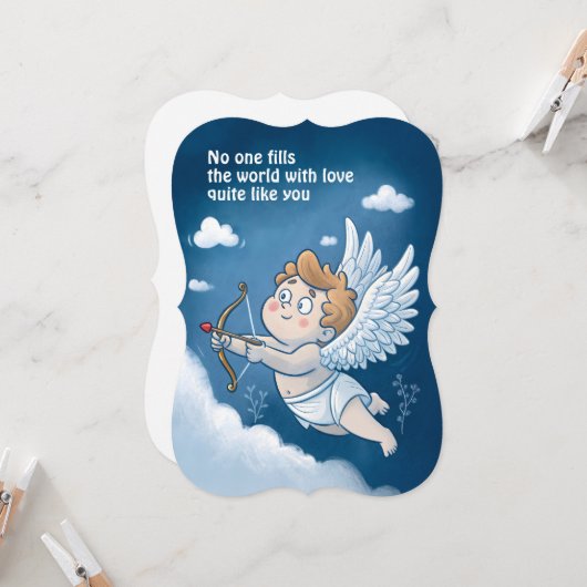 Personalized Valentine’s Day Card - Love Like No O カード (正面/裏面インサイチュ)