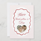 Personalized Valentine’s Day Card with Photo pink シーズンカード (正面)