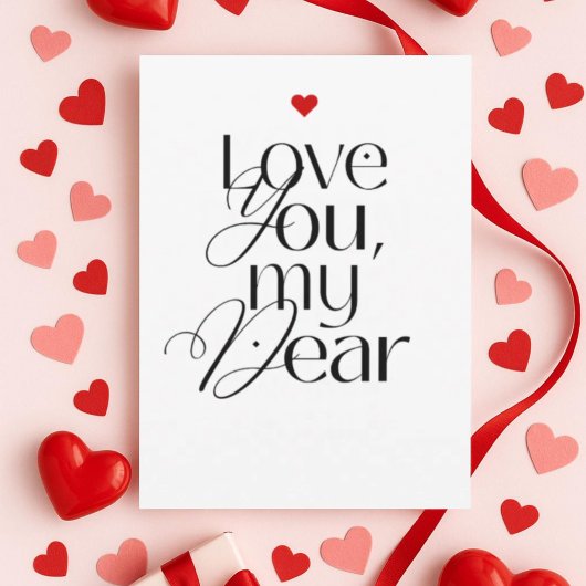 Personalized Valentine’s Day Card with Photo pink シーズンカード