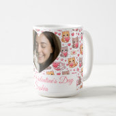 Personalized Valentine’s Day Cat Mug with Photo  コーヒーマグカップ (正面右)