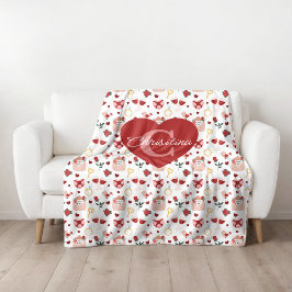 Personalized Valentine’s Day Fleece Blanket  フリースブランケット