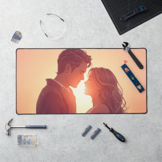 Personalized Valentine’s Day Gift デスクマット (ワークステーション)