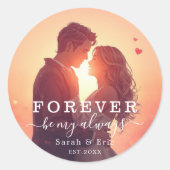 Personalized Valentine’s Day Gift ラウンドシール (正面)