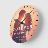 Personalized Valentine’s Day Gift ラウンド壁時計 (傾斜)