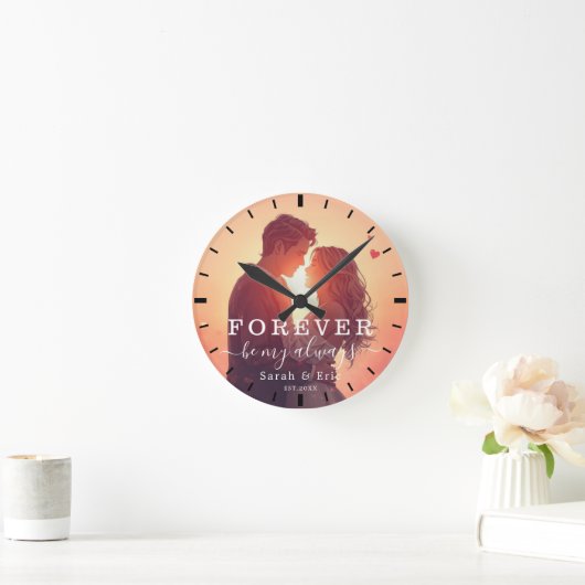 Personalized Valentine’s Day Gift ラウンド壁時計 (ホーム)