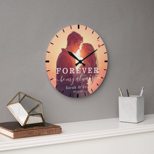 Personalized Valentine’s Day Gift ラージ壁時計 (オフィス)