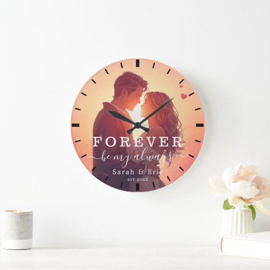 Personalized Valentine’s Day Gift ラージ壁時計 (ホーム)