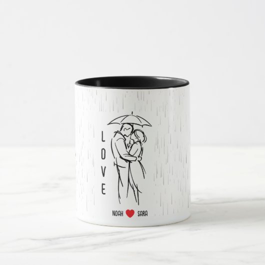 Personalized Valentine’s Day Mug with Custom Names マグカップ (中央)