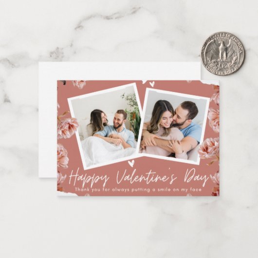 Personalized Valentine’s Day Photo Card | Custom C ノートカード (正面/裏面インサイチュ)