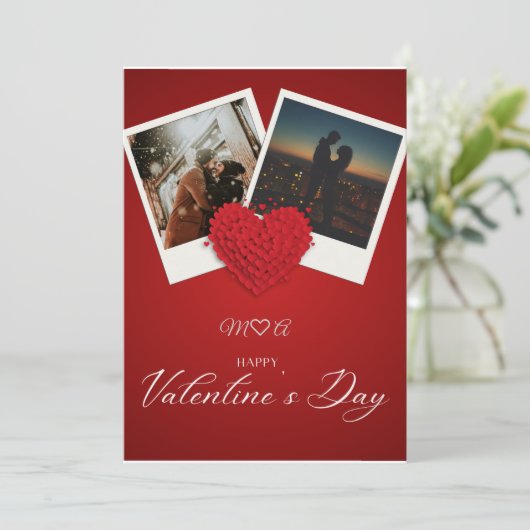 Personalized Valentine’s Day Photo Card | Custom L 招待状 (スタンド正面)