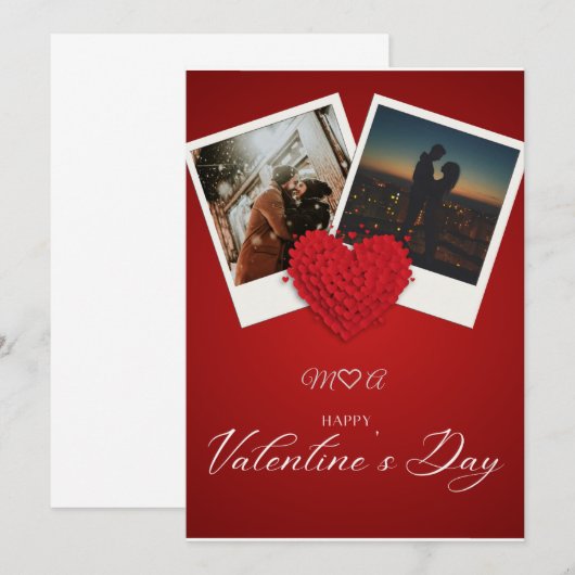 Personalized Valentine’s Day Photo Card | Custom L 招待状 (正面/裏面)