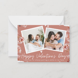 Personalized Valentine’s Day Photo Card | Romantic ノートカード