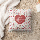 Personalized Valentine`s Day Throw Pillow クッション (ブランケット)