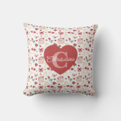 Personalized Valentine`s Day Throw Pillow クッション (正面)