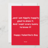 Personalized Valentine's Day Bunny Love Card シーズンカード (裏面)