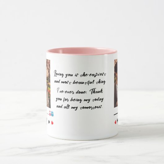 Personalized Valentine's Day Coffee Mug マグカップ (中央)