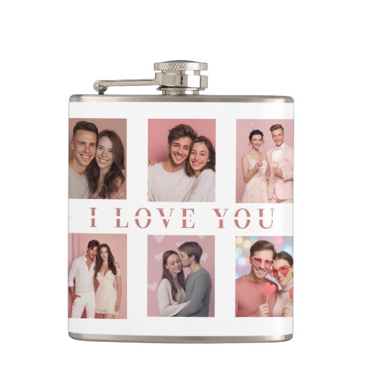 Personalized Valentine's Day Flask | Custom Photos フラスク (正面)