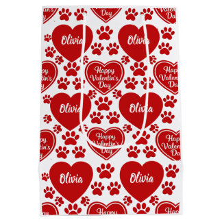 Personalized Valentine's Day Gift Bag  ミディアムペーパーバッグ