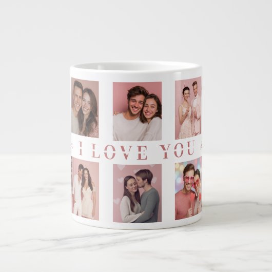 Personalized Valentine's Day Mug | Custom Photos ジャンボコーヒーマグカップ (正面)