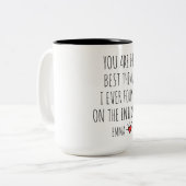 Personalized Valentines Day Mug Funny Gift For Him ツートーンマグカップ (正面左)