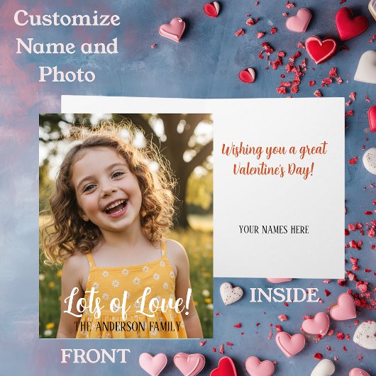 Personalized Valentines Day Photo  カード