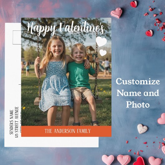 Personalized Valentines Day Photo  ポストカード