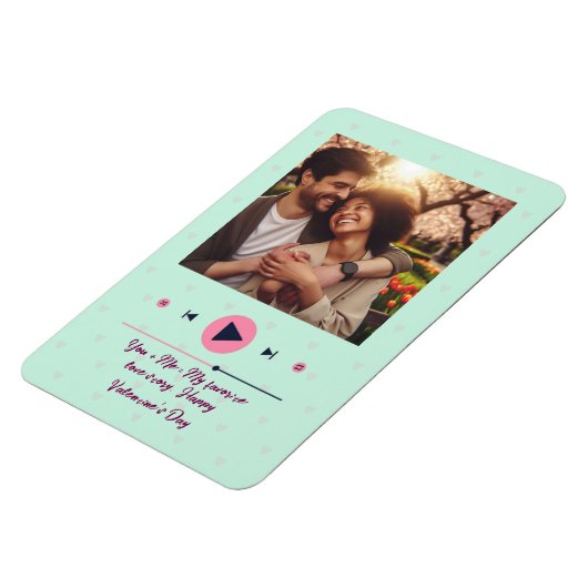 Personalized Valentine's Day Photo Magnet  マグネット (左側)