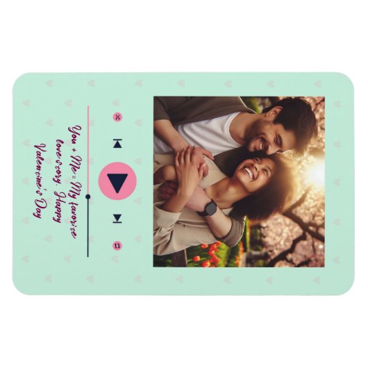 Personalized Valentine's Day Photo Magnet  マグネット (横)
