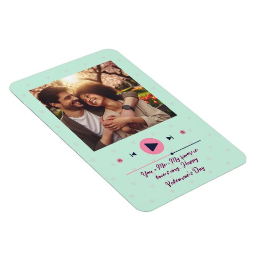 Personalized Valentine's Day Photo Magnet  マグネット (右側)